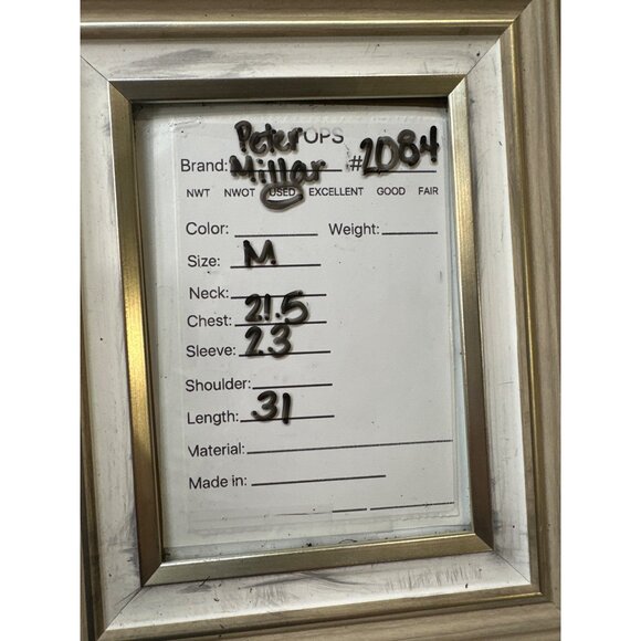 Peter Millar Mens Medium Striped Button-Down Shirt Brown & Blue Collar - Picture 7 of 7